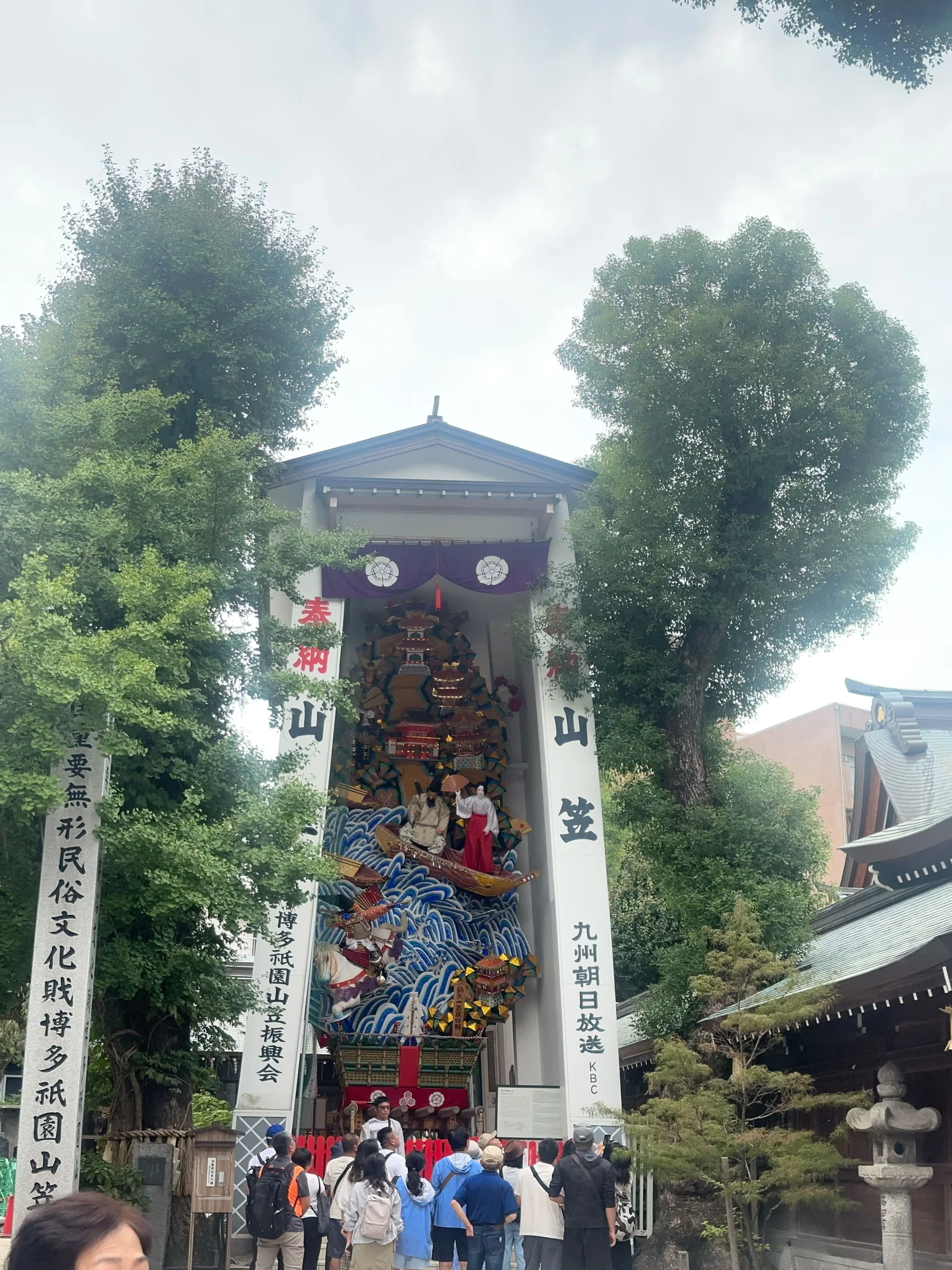 櫛田神社境內參道與拜殿周邊