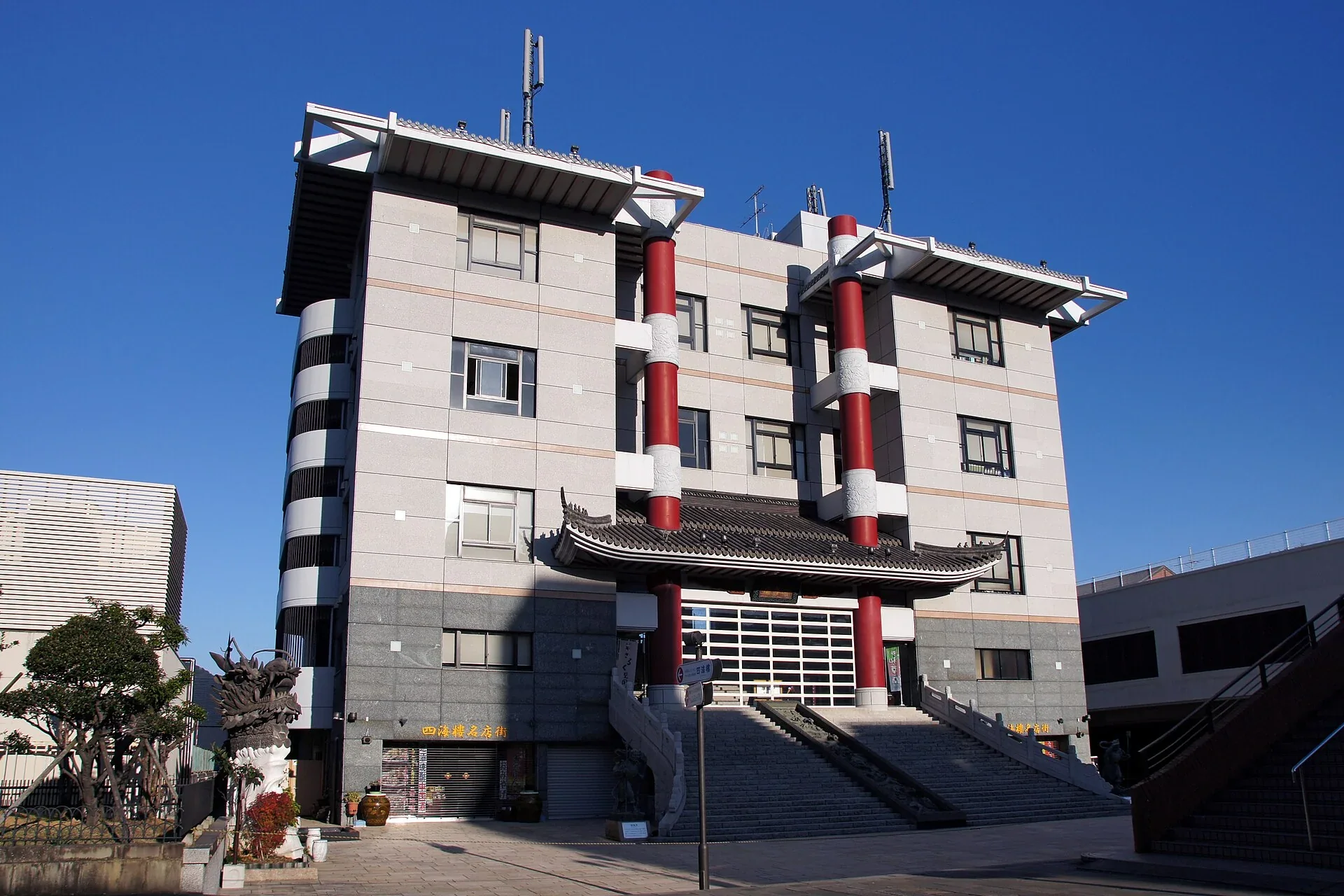 長崎南山手的四海樓中華料理店外觀